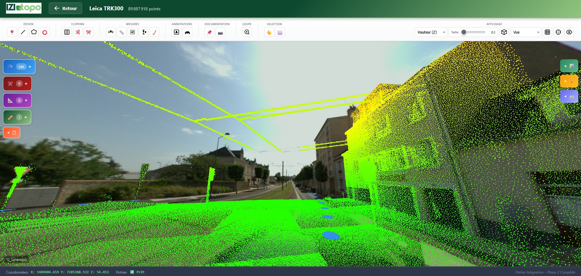 Aperçu IZItopo Viewer - second écran